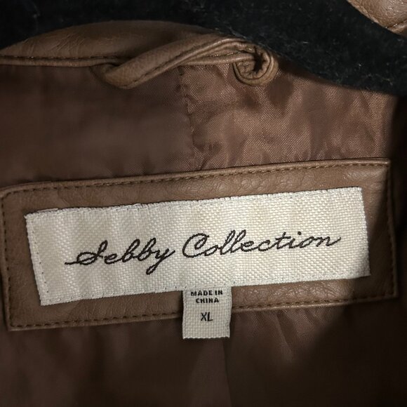 Sebby Collection Women's Faux Leather Jacket with Moto Details Front Zip Size XL - Picture 10 of 16
